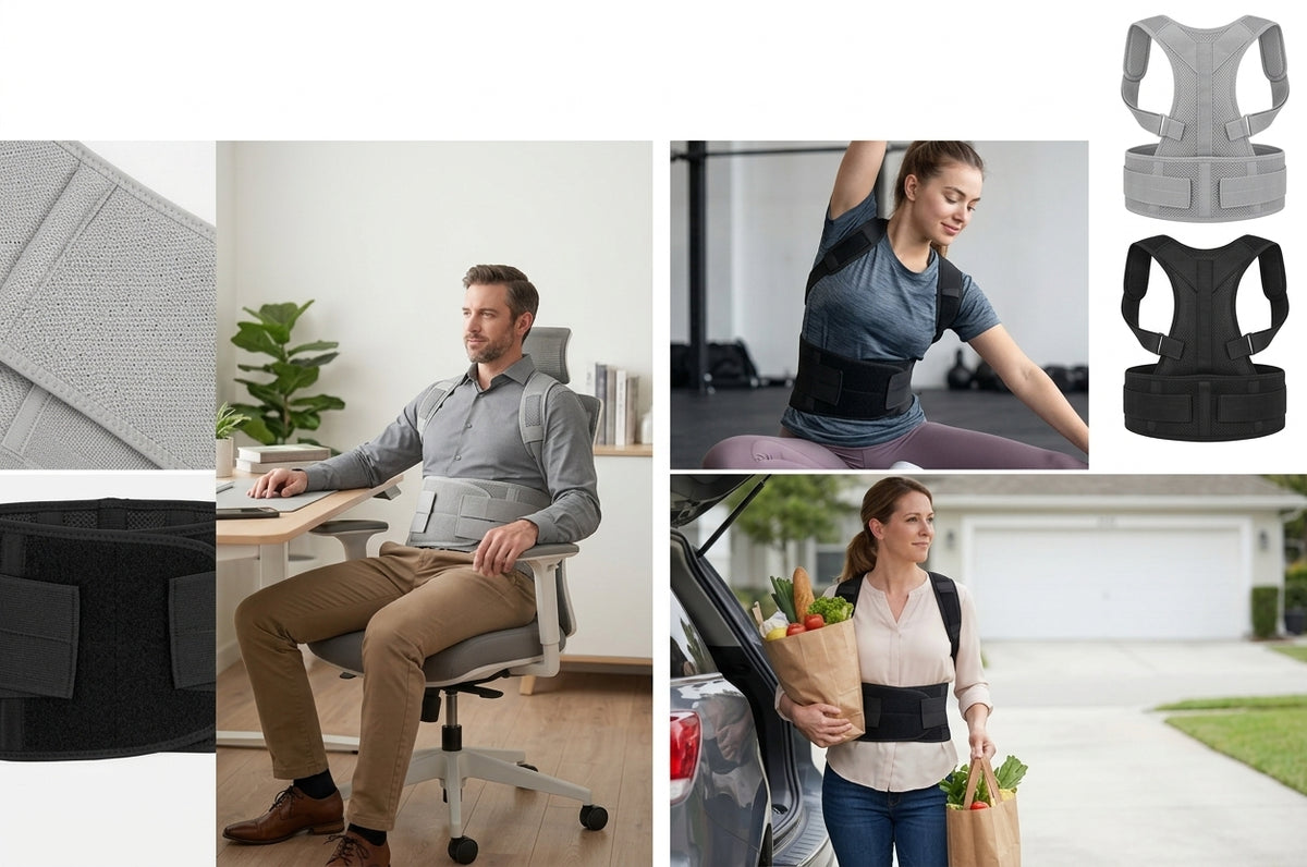 Corrector de Postura Ajustable – Soporte Lumbar y Corrección de Escoliosis