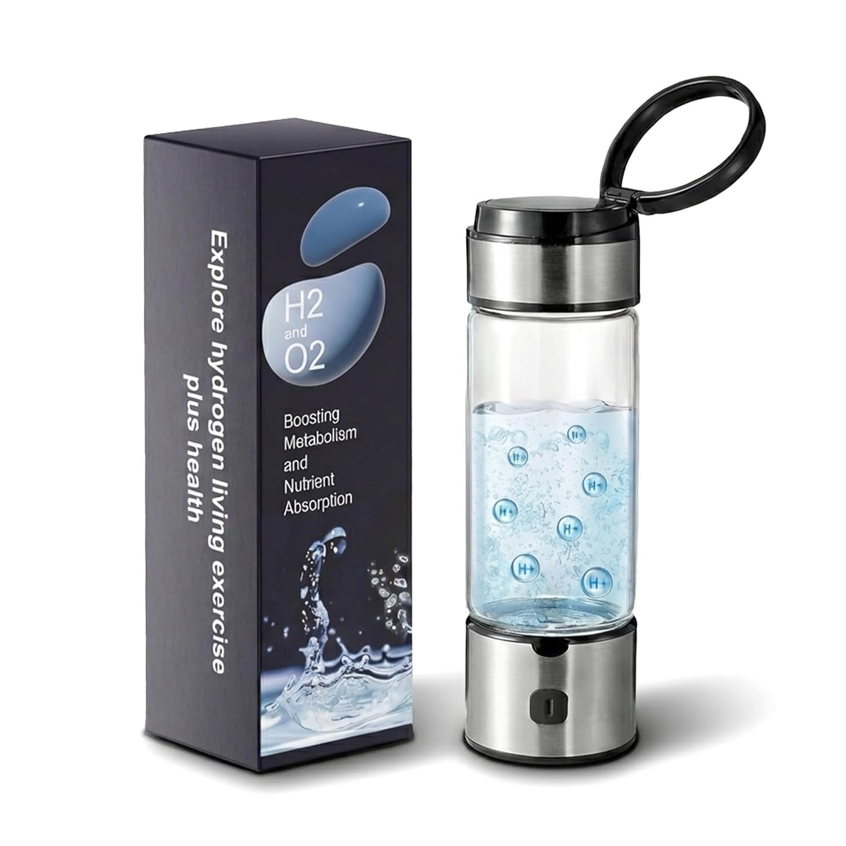 Hydrogen Water Bottle, Portable Hydrogen Generator Bottle with SPE PEM Tech