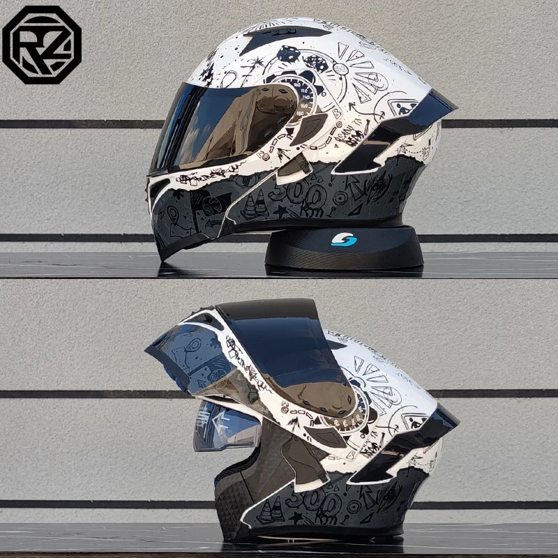 Flip up Motorcycle Helmet Double Lens Full Face Helmet High Quality DOT Approved Moto Cascos Motociclistas Capacete