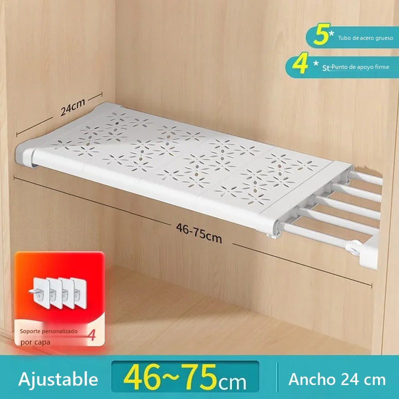 Estante ajustable 46-75 cm, ancho 24 cm