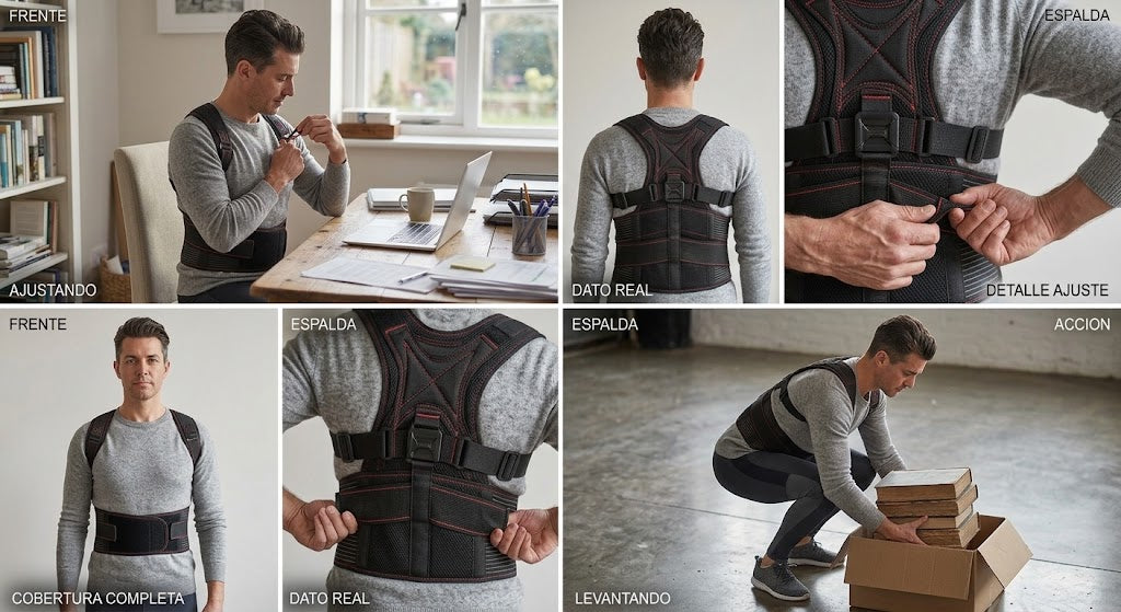 Corrector de Postura Ajustable – Soporte Lumbar y Corrección de Escoliosis