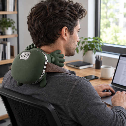 4D Bionic Neck & Shoulder Massager – Hands-Free Kneading Relief, Cordless & USB Rechargeable