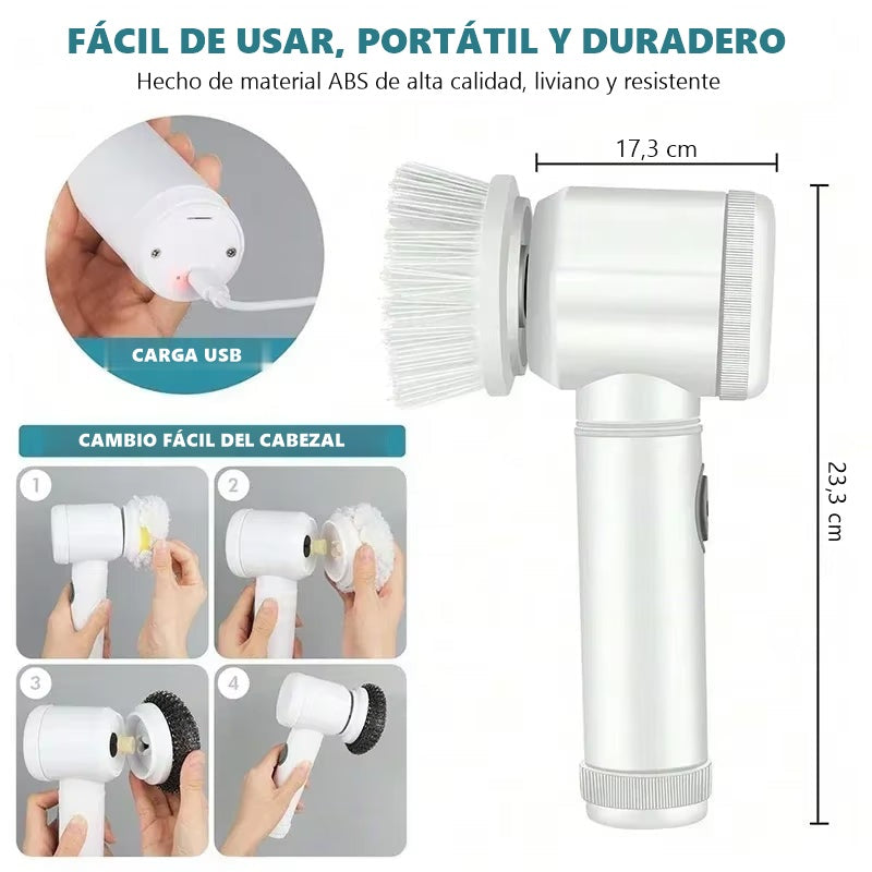 Cepillo eléctrico fácil de usar, portátil y duradero